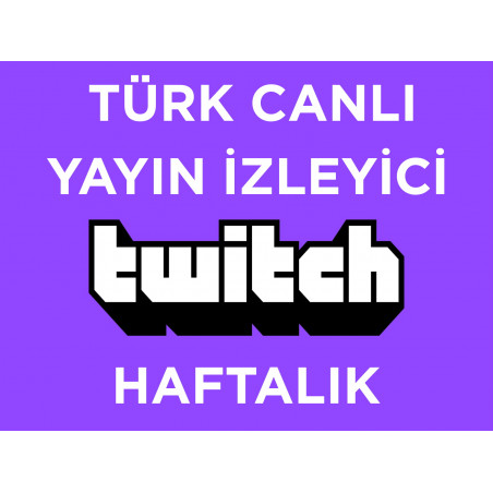 Buy Turkish Twitch Live Stream Viewers 1 week